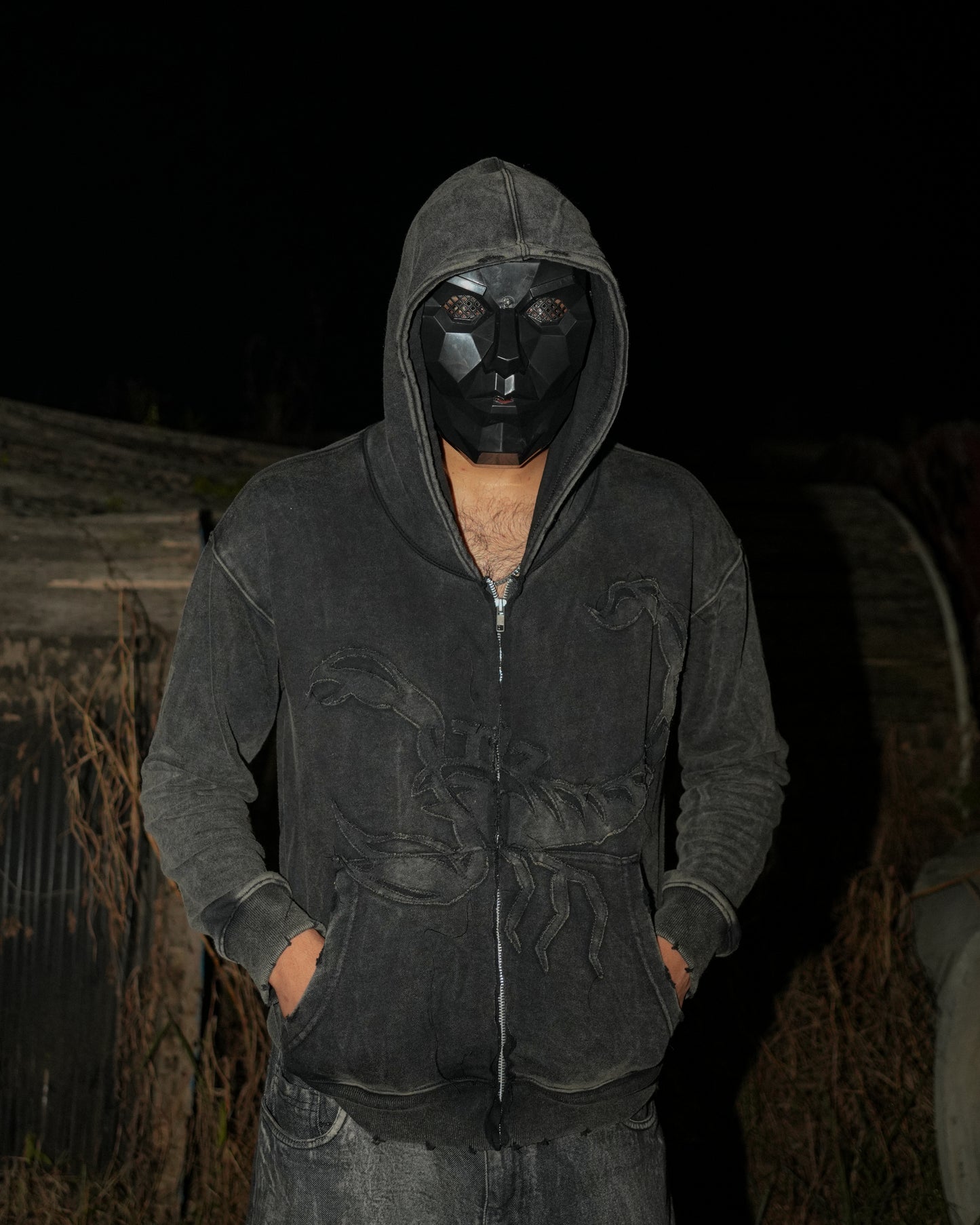 Scorpion Death Drop Hoodie – Black