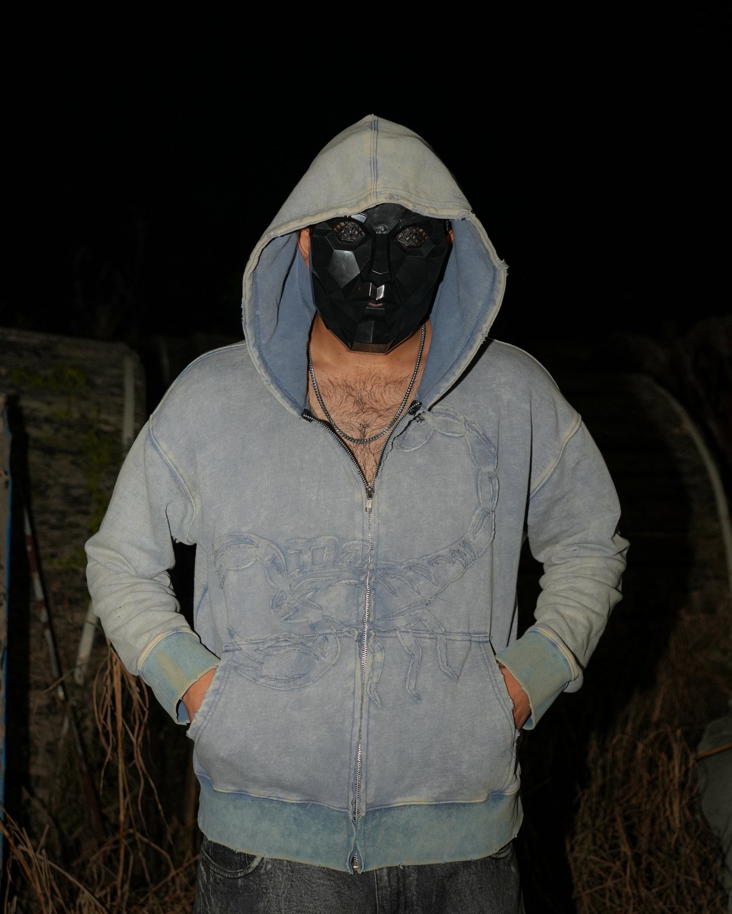 Scorpion Death Drop Hoodie – Blue